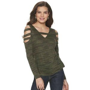 Rock And Republic Cut Out Strappy Long Sleeve